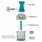 Hand-press vegetable and fruit chopper