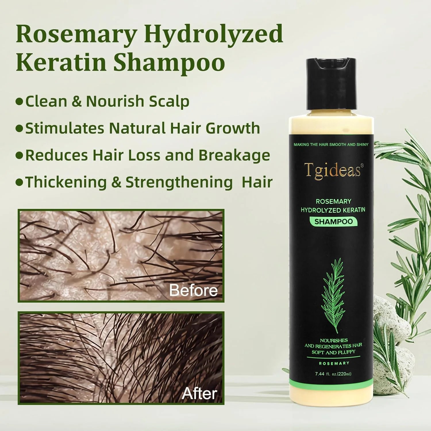 Rosemary Hydrolyzed Keratin Shampoo ( BUY 1 GET 1 FREE )